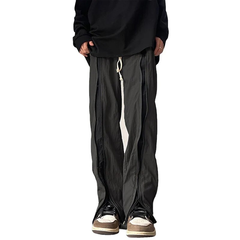TFETTERS Techwaer American Nylon Pants Mens Spring Autumn Zip-up Trousers for Men Casual Watertight Streetwear Male Clothes