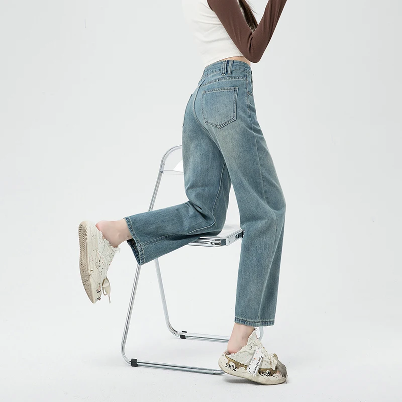 Autumn New Women's Jeans Fashion Loose High Waisted Cotton Denim Harem Pants Female Vintage Casual Streetwear Clothes