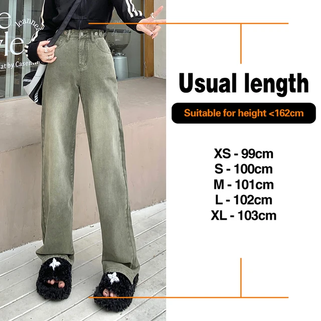 Oversized Woman's Wide Leg Jeans Spring Fashion Baggy Straight High Waist Denim Pants Korean Y2K Streetwear Pink Purple Green