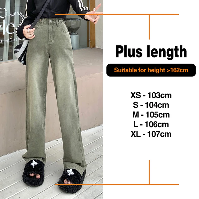 Oversized Woman's Wide Leg Jeans Spring Fashion Baggy Straight High Waist Denim Pants Korean Y2K Streetwear Pink Purple Green