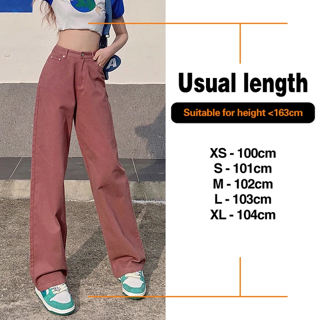 Spring Women's High Waisted Straight Jeans Baggy Fashion Streetwear Korean Wide Leg Denim Pants Female Cotton Trousers