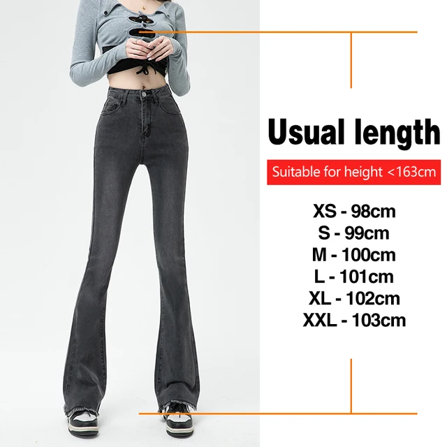 Autumn New Women's High Waist Flared Jeans Skinny Elastic Cotton Korean Fashion Casual Denim Pants Vintage Design Slim Clothing