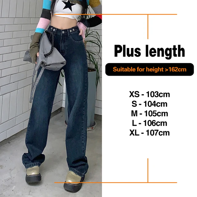 Oversized Woman's Wide Leg Jeans Spring Fashion Baggy Straight High Waist Denim Pants Korean Y2K Streetwear Pink Purple Green