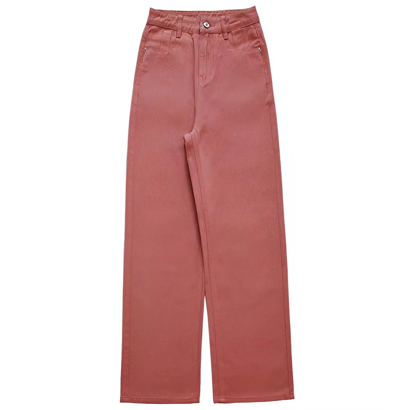 Spring Women's High Waisted Straight Jeans Baggy Fashion Streetwear Korean Wide Leg Denim Pants Female Cotton Trousers