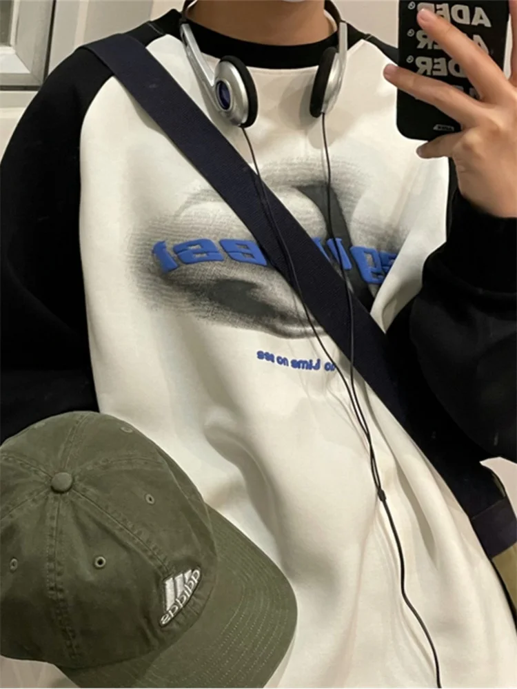 Vintage Hoodie Women Hip Hop Streetwear Oversized Sweatshirts Boyfriend Style Harajuku Retro Long Sleeve Pullover