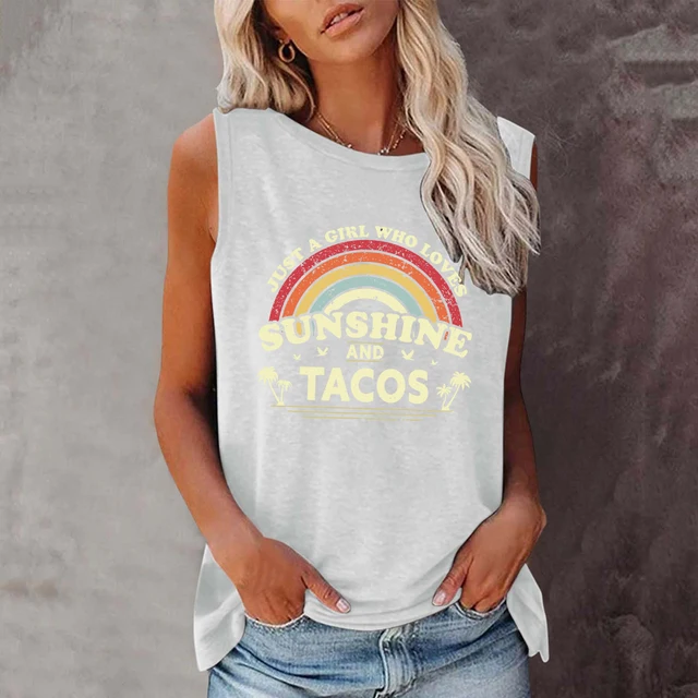 Women Tank Top Sleeveless New Graphic T Shirt Aesthetic Tops