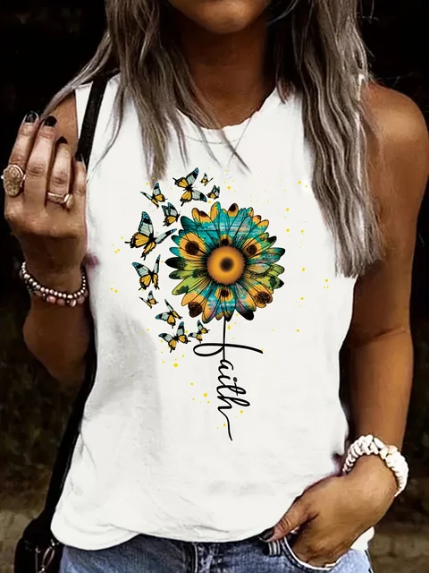 Women's Plus Size Summer Sleeveless Tank Top