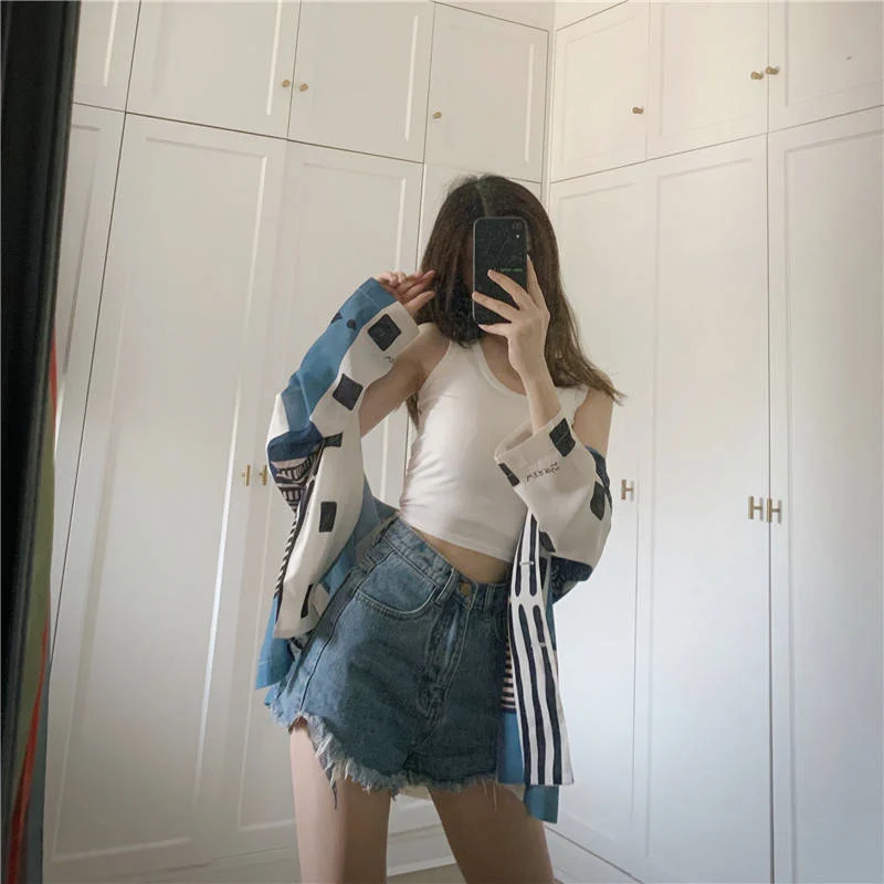 Black Knitted Round Neck Women T-shirt Sexy Sleeveless Camisole Crop Top Woman Tight Stretch Tank Top Ladies Tee Top Streetwear