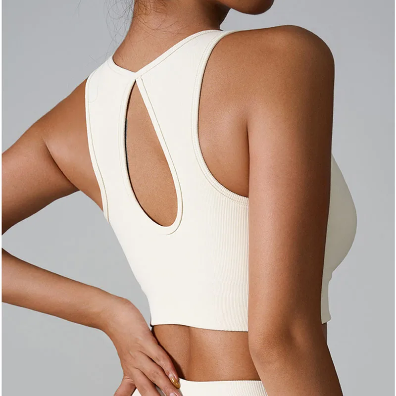 Sexy Hollow out back Push Up Sports Bra Gym Top Women Running Workout Crop Top Women Beautiful Back Yoga Clothing