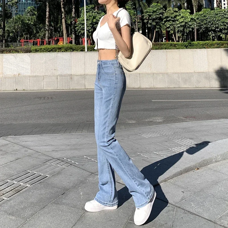 Horn Jeans for Women High Waist Skinny Jeans Pants for Women Fashion Stretch Thermal Trousers Korean Jeans 4 Colors