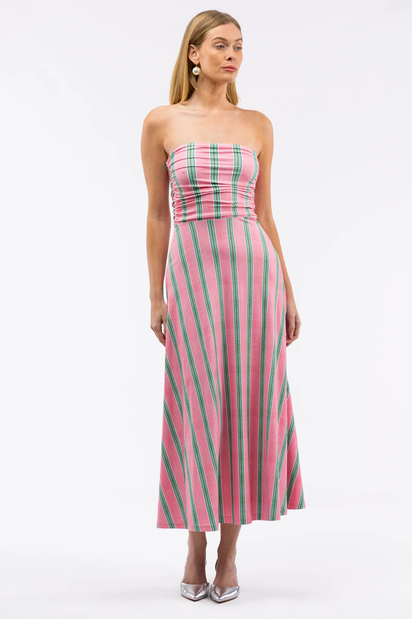 Vestidos de gloria - rayas de fiesta en el jardín