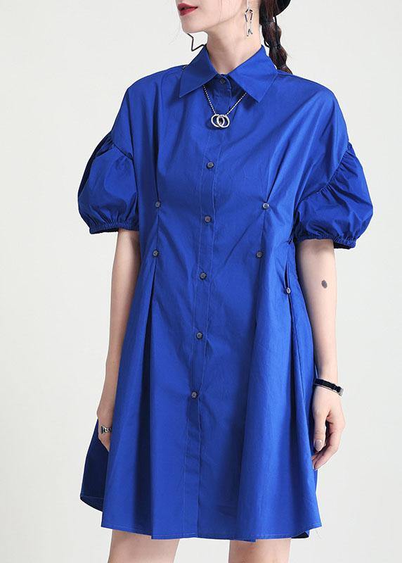 Bohemian Black Puff Sleeve Peter Pan Collar Patchwork Summer Sundress